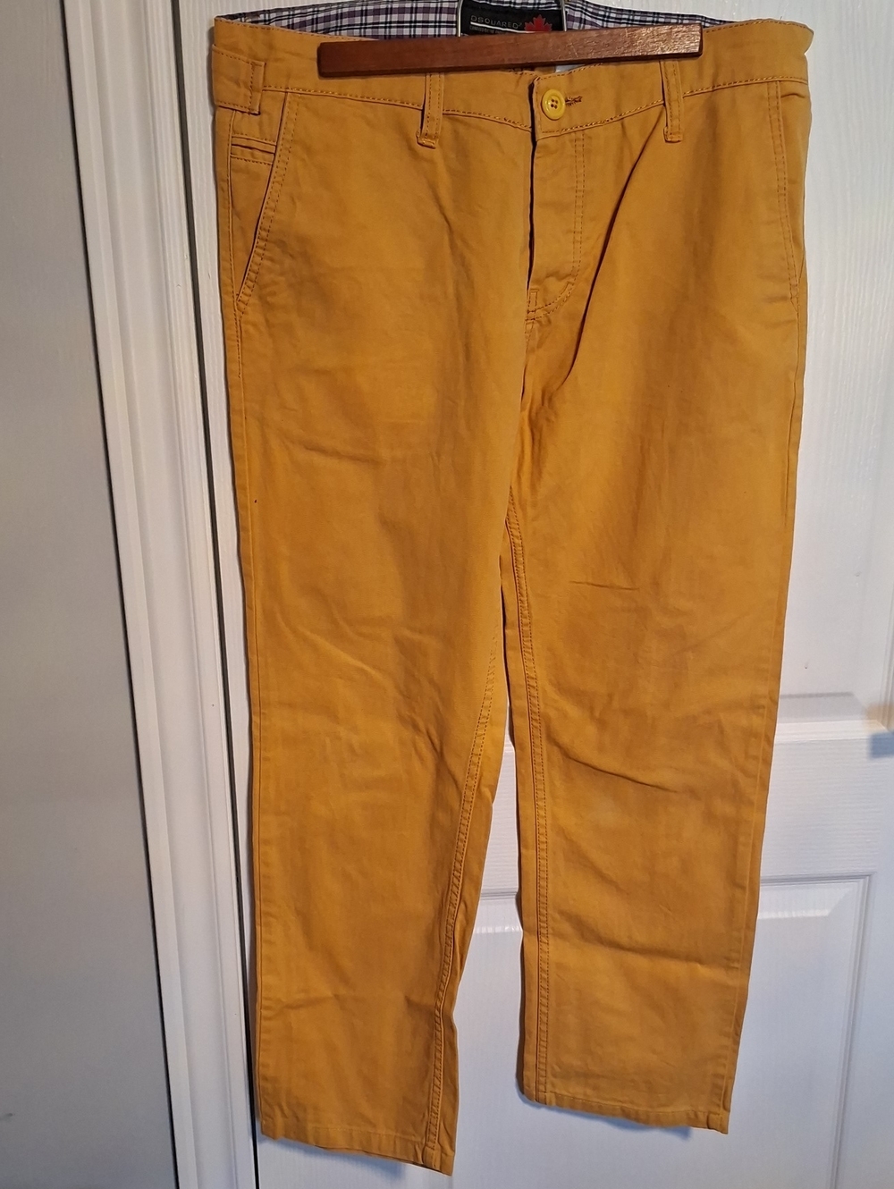 DSQUARED2 Men's Mustard Yellow Chino Pants